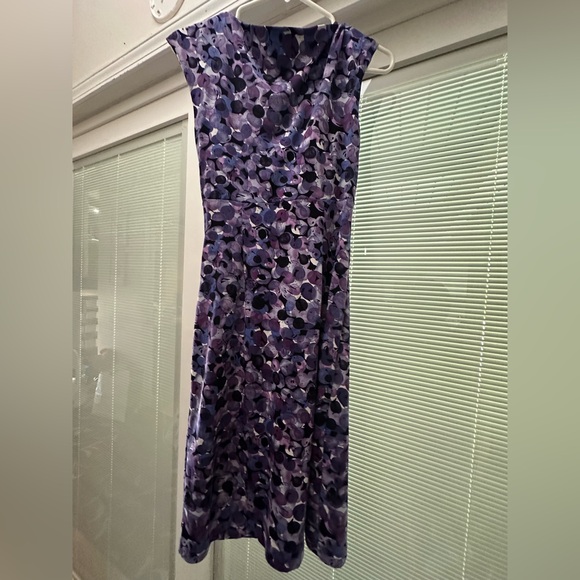 Connected Apparel Asymmetrical Purple Dress - Picture 3 of 3